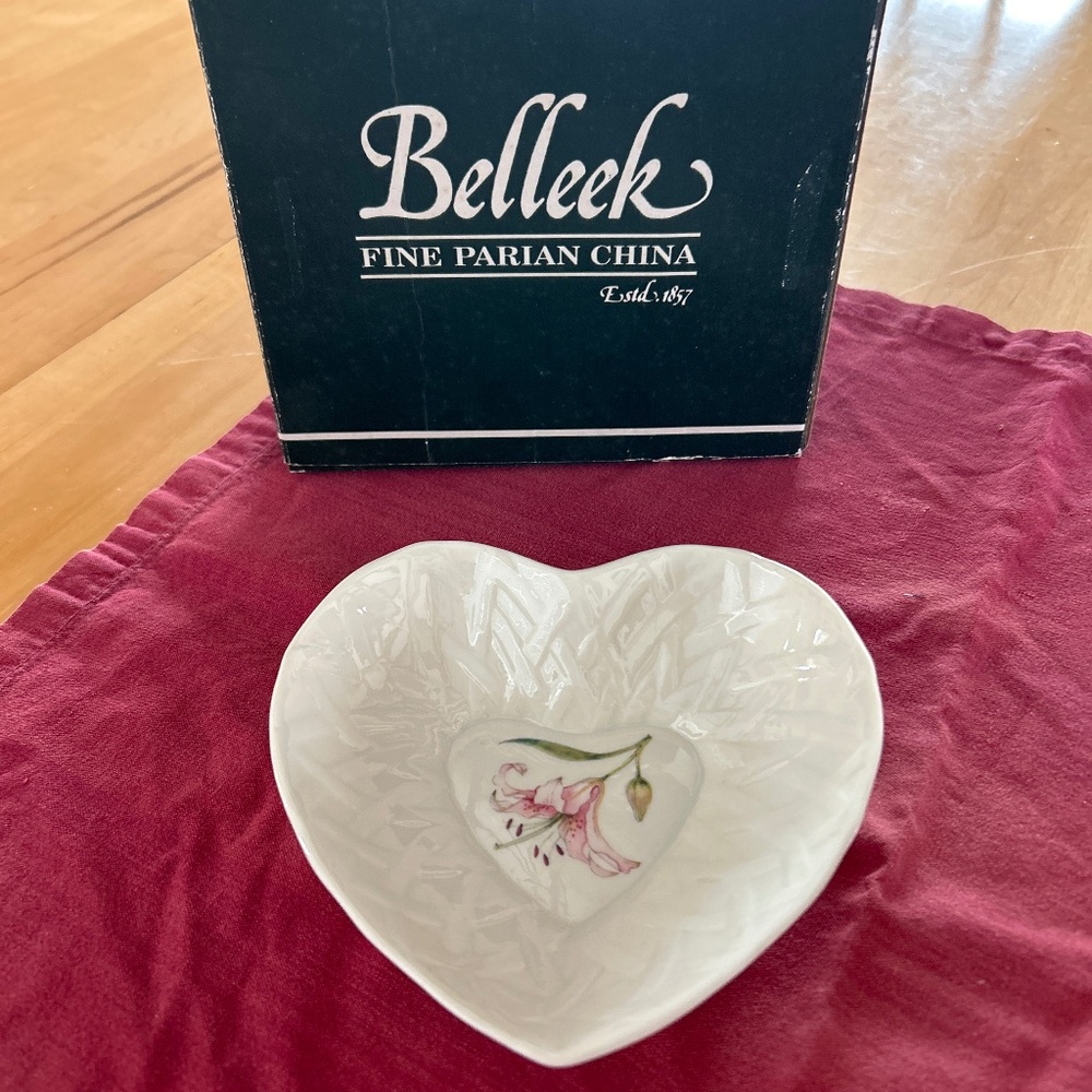 Belleek "Country Trellis Heart Dish"